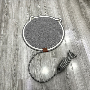All-In-One Pet Dog Sleeping <b>Mat</b> Summer Woven Self-Pleasure Toy Fish <b>Cat</b> Nest <b>Cat</b> Lying <b>Mat</b> Made Cotton Rope Solid - Product Image 6