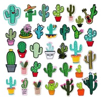 Pas cher Prix Belle Broderie DIY Vêtements Patches Cactus Combinaison Série Décoratif Brodé Patch pour Chapeaux