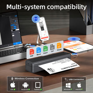 Stampante Termica A4 per Tatuaggi 203dpi - Etichettatrice Wireless Portatile Senza Inchiostro per <span class=keywords><strong>Stampa</strong></span> di Stencil e Modelli a Caldo - Product Image 2