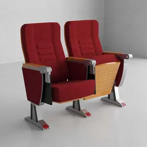 Modern Folding Auditorium Seat Theatre Seating With Metal Feet And Arms Church Pew