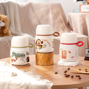 Contenitore Termico per Alimenti in Acciaio Inox 316 per Bambini con Design Cartoon, Porta Pranzo per Ufficio e Campeggio con Cucchiaio, 42ml - Product Image 3