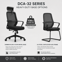 Chaise de bureau ergonomique à dossier moyen en maille avec support lombaire, accoudoirs fixes, chaise de travail pivotante pour ordinateur