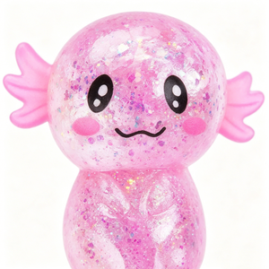 Jouet sensoriel extensible en forme d'axolotl scintillant, boule de sucre moelleuse anti-stress pour enfants - Product Image 4