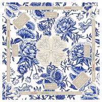 Tapis de Mahjong en rotin tressé texturé avec dentelle en forme de cœur, antidérapant en caoutchouc, pré-imprimé, pour jeu de Charleston