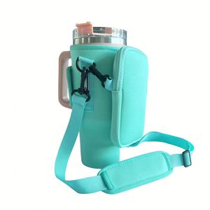 Housse de bouteille d'eau isotherme en néoprène avec bandoulière, 40 oz, pour sport en extérieur, vente en gros - Product Image 1