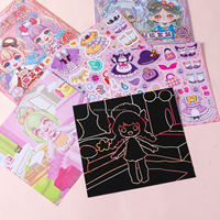 Livre d'autocollants Kawaii Anime pour habiller les personnages, tenues de mode DIY pour filles avec autocollants holographiques, livre d'activités créatives, jouet artisanal