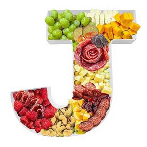 ZIJRXQ Caja Decorativa Rellenable en Forma de J de Cartón de 12 Pulgadas para Alimentos (Charcutería) - Product Image 1