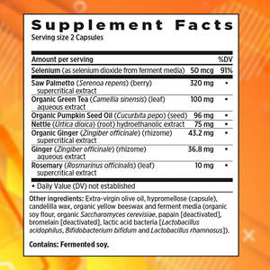 Cápsulas de próstata con etiqueta privada con mezcla de Saw Palmetto para apoyar la salud de la próstata y promover el flujo de orina para hombres - Product Image 2