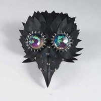 Masque Steampunk en cuir découpé multicolore en forme de bec d'oiseau pour Halloween, bal costumé, cosplay, livraison rapide, masques de fête