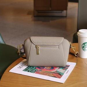 Bolsos de hombro para mujer, bolso cruzado de piel de vaca auténtica, bolso pequeño con cremallera a la moda de Corea - Product Image 4