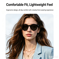 Gafas Inteligentes con IA, Audio de Oído Abierto, Asistente de Voz con IA, Grabación de Video 1080P, Traducción en Tiempo Real para Viajes de Negocios