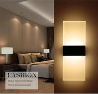 Applique murale LED haut et bas pour chambre à coucher à la maison lampe décorative chevet d'hôtel