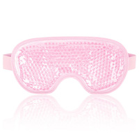 Masque oculaire rafraîchissant en gel réutilisable avec support en coton peluche et élastique pour soulager les maux de tête, les gonflements, les migraines, les yeux secs et le stress (vente en gros)