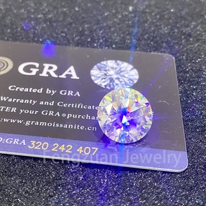 DE EF GH <span class=keywords><strong>IJ</strong></span> Calidad 1ct-4ct Moissanite Diamonds VVS Clarity Brilliant Cut Pass Test Pen Fabricación de joyas sueltas Certificación GRA - Product Image 5