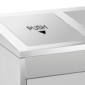 Oem produzione di <span class=keywords><strong>disegno</strong></span> in acciaio inossidabile riciclare bidone della spazzatura per la classificazione del centro commerciale bidone della spazzatura - Product Image 2