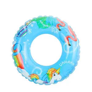 רופא דולפין צבעוני הדפסת עיצוב מגניב ילדים למבוגרים מתנפח בריכה לצוף לשחות צינור פלמינגו לשחות טבעת