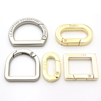 Klip Cincin Gerbang Bentuk D dari Paduan Seng Laris Manis 20mm Aksesoris Gantungan Kunci Tali Pegas D Ring Snap Clasp