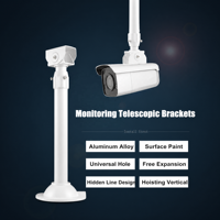 Support de caméra CCTV télescopique en alliage d'aluminium, réglable en hauteur, support de plafond, support de caméra de sécurité robuste