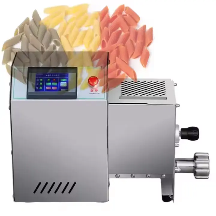 Máquina automática de fabricación de productos de grano 100 kg/h, extrusora de macarrones para Pasta penne, máquina para hacer pasta de yuca