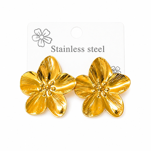 <span class=keywords><strong>Pendientes</strong></span> de Flor Grande que No se Desvanecen, Precio al por Mayor, Resistentes al Deslustre, Impermeables, Elegantes y Modernos, Joyería de Regalo para Mujer - Product Image 6