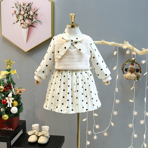 Nouvelles Robes de Soirée Modernes en Chiffon pour Filles, Style Princesse, pour Bébé Fille, Hiver, Corée, avec Manteau Assorti – Styles en Vente - Product Image 4