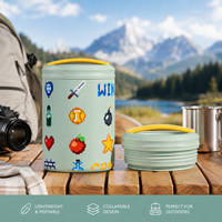 Bocal alimentaire isotherme en acier inoxydable de 1000 ml, boîte à lunch thermique portable avec poignée de transport pour étudiants, bureau, repas en plein air