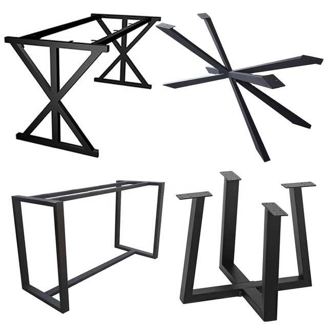 Heavy Duty Table Base Hot Sale  Dining Office Furniture Leg Table Base for  X Shaped Legs Metal Cast Iron Table Frame Feet
