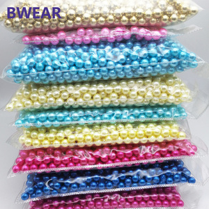 BWEAR fabbrica vendita diretta rotonda avorio finta plastica allentata perline di perle ABS per decorazione di abbigliamento e <span class=keywords><strong>scarpe</strong></span> - Product Image 5