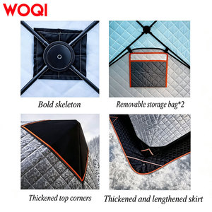 Tente <span class=keywords><strong>de</strong></span> sauna portable WOQI, pliable, isolée, pour spa personnel, sauna vapeur, pêche sur glace, avec cheminée, imperméable, pour toutes les conditions météorologiques - Product Image 4