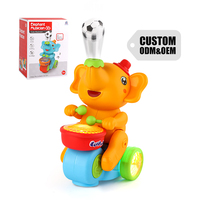 Jouet musical pour enfants, éléphant dansant, jouet à tambour, jouet à souffler, jouet Montessori pour bébé avec musique et lumière clignotante