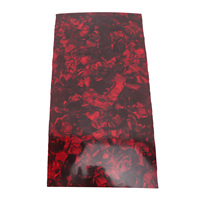 Feuille de placage de guitare Celluloïd rouge 19.7x9.8cm 0.8mm d'épaisseur Accessoire de plaque de placage de guitare pour la décoration