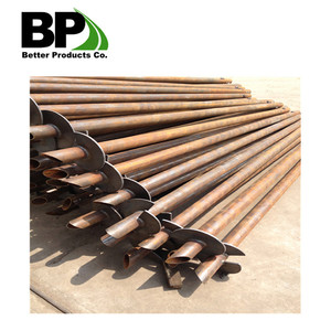 Tùy chỉnh cọc tròn xoắn ốc nền tảng/Hệ thống năng lượng mặt trời cọc vít mặt đất mạ kẽm - Product Image 4