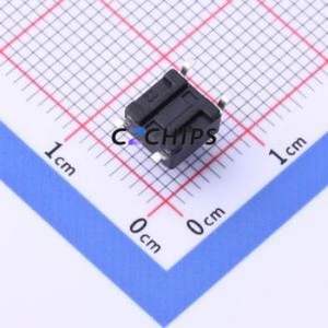TS-1102SD-C-E-B Tactile Switch SMD-4P,6x6mm Switch Single Pole Single Throw Round Button 2.6N Vertical Mount - Product Image 2