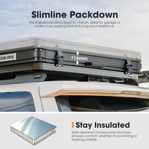 SAN HIMA Tienda de Techo para Coche de Instalación Rápida y Peso Ligero Tienda de Techo Emergente de Aluminio Rígido - Product Image 2