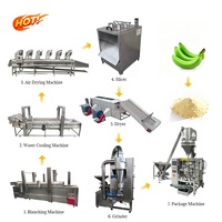 Hoogwaardige roestvrijstalen plantain droog- en maalmachine, grote bananenpoederlijn, industriële automatische meel- en groenteverwerkingsmachine