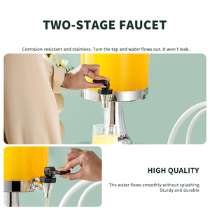 Vincitori commerciale 8L 16L acciaio inossidabile dorato caldo e freddo distributore di bevande succo di birra acqua <span class=keywords><strong>limonata</strong></span> refrigeratore con tubo di ghiaccio - Product Image 5