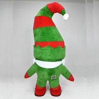 Costume de mascotte nain gonflable interactif mignon de Noël adulte