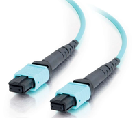12 fibres OM3 OM4 multimode 3.0mm LSZH câble fibre MPO à LC connecteur multimode MPO à LC cordon de raccordement fibre optique