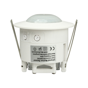 천장 장착형 미니 <span class=keywords><strong>PIR</strong></span> 동작 감지 센서 스위치 360도 감지 각도 6M 범위 디지털 인터페이스 적외선 증폭기 화이트 - Product Image 1