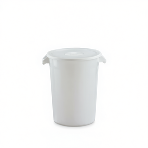Cubo industrial de 100 litros con tapa. Blanco. - Product Image 3
