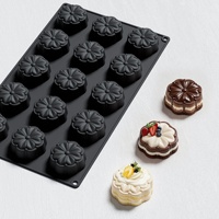 Nouveau moule en silicone pour gâteau mousse dessert, petit format, facile à démouler, qualité alimentaire, bricolage, cuisson au four, motif fleur de cerisier