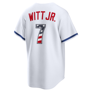 เสื้อเบสบอลฉลองครบรอบปี 1776-2026 แบบเย็บติดชื่อ Aaron Judge, Alex Bregman, Bo Bichette, <span class=keywords><strong>Edwin</strong></span> Diaz, Adley Rutschman, Bo Bichette ไซส์ S-5XL - Product Image 2