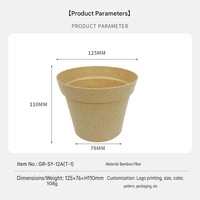 Pot Bunga & Penanam Sukulen Ramah Lingkungan dari Serat Bambu yang Dapat Disesuaikan, Biodegradable, untuk Lanskap Taman Musim Semi/Panas