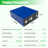 Batterie Lifepo4 XIHO LISHEN 3.2V 314AH 330AH, cellule rechargeable LFP de qualité supérieure, décharge à haut taux C
