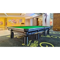 Table de billard snooker anglaise professionnelle en bois massif avec plateau en ardoise, taille standard 12 pieds, coussinets en acier, pour tournoi, en gros, à vendre