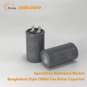 KS pinge nhà máy tùy chỉnh động cơ quạt bắt đầu tụ điện đặc biệt cho sau khi thị trường Bangladesh phong cách cbb60 2.5uF/<span class=keywords><strong>3</strong></span>.5UF tụ điện - Product Image 2