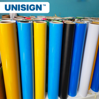 Unisign Autocollants en vinyle de couleur brillante et mate pour la publicité 12 ''Rouleau de vinyle auto-adhésif pour traceur de découpe