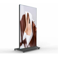Écran d'affichage numérique LCD sur pied de 98 pouces HD 4K plein écran pour signalisation intérieure, orientation, ascenseurs, événements, fêtes, centres commerciaux