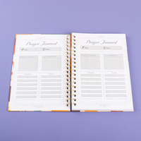 Journal de prière relié à la spirale avec couverture rigide et impression personnalisée