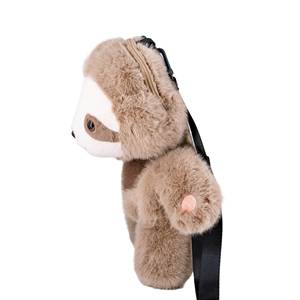 OEM özel yumuşak doldurulmuş hayvan oyuncaklar özelleştirilebilir renk peluş hayvan şekilli peluş sırt çantası tembellik sırt çantası çocuklar çiftler için hediyeler - Product Image 4